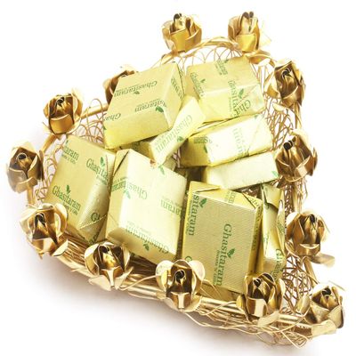 Ghasitaram Gifts Diwali Gifts Diwali Chocolates - Mesh Heart Chocolate Tray