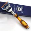 5 Edge Head Compatible Razor - Luxury Handle - NEW SPECIAL EDITION - AMBER & BLACK - Great Gift for any Gentleman this Christmas view 1