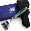 5 Edge Cartridge Top Class Compatible Razor and Leather Protective Razor Case Perfect for Travelling Wet Shave Perfect Set Kit view 2