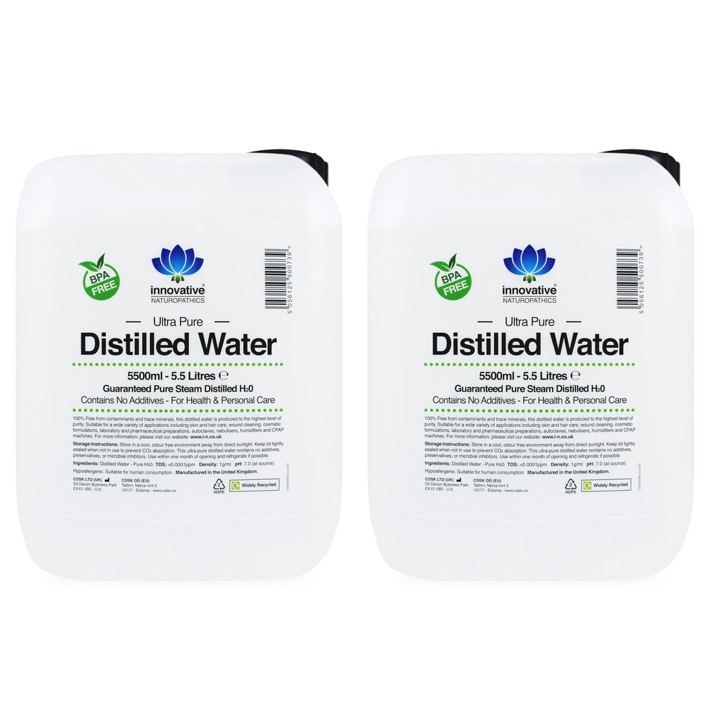 Distilled Water / 11 Litres (11L) / Ultra Pure Steam Distilled / 0ppm
