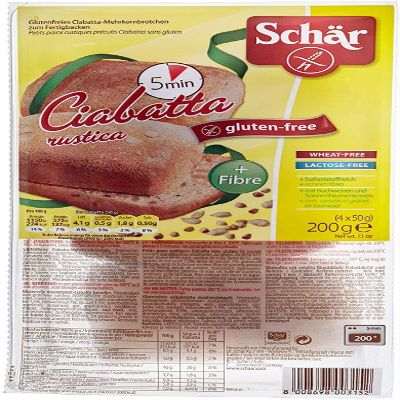Schar Gluten Free Rolls (Brown Ciabatta Rolls 2 x 4pk)