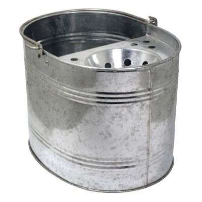 15L Vintage Heavy Duty Galvanised Steel Mop Bucket