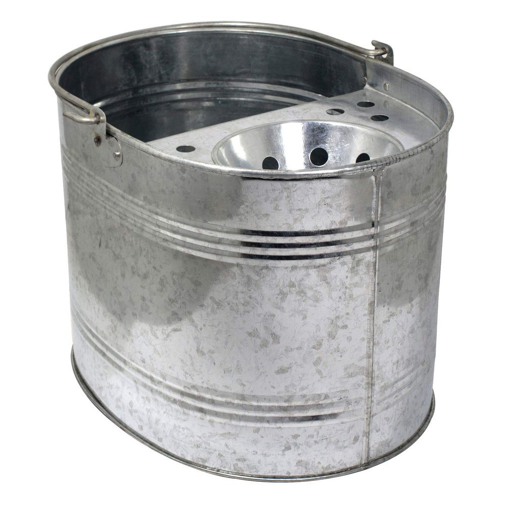 15L Vintage Heavy Duty Galvanised Steel Mop Bucket