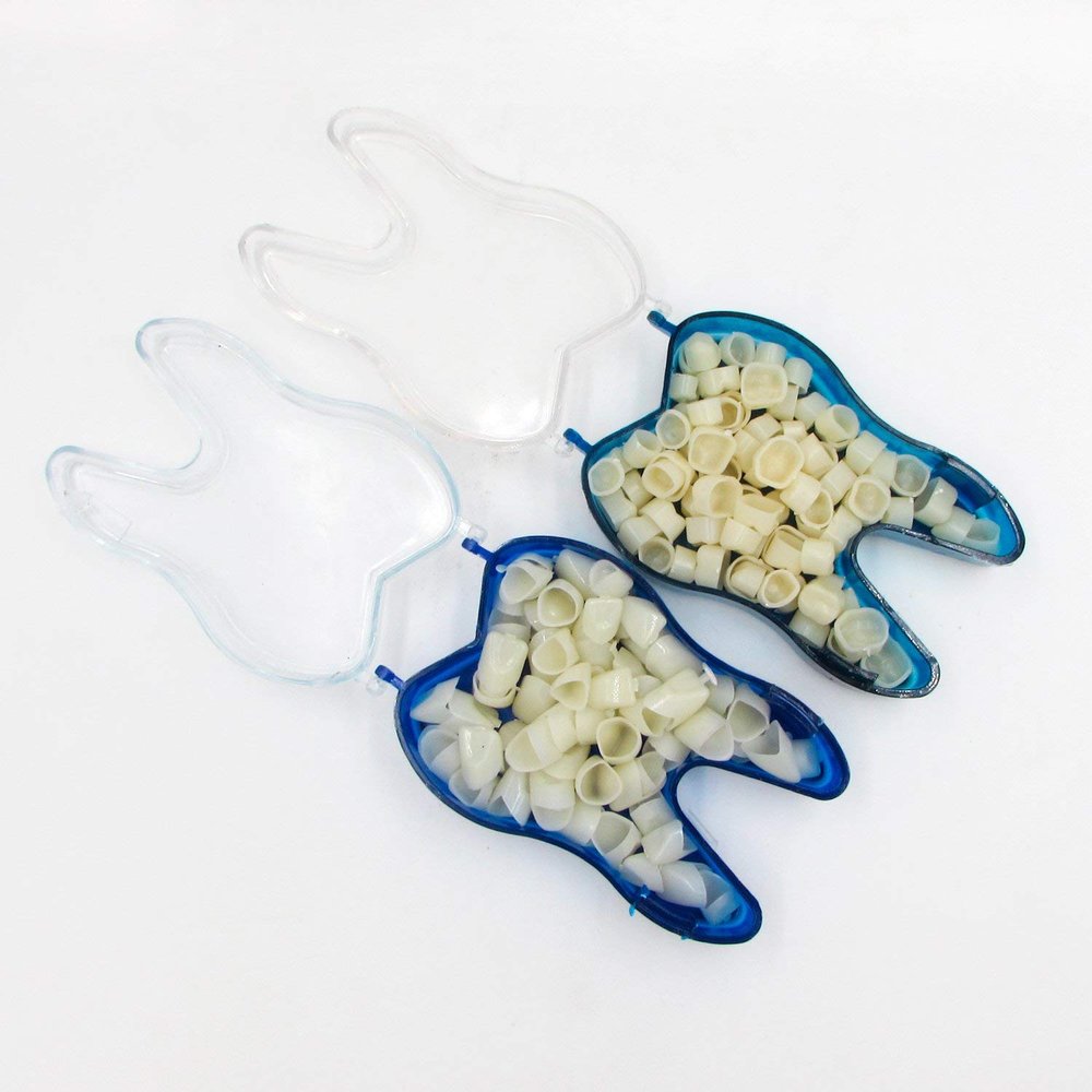100 pcs Temporary Teeth Crown Resin Materials Realistic Oral Care Anterior Posterior Molar Crown