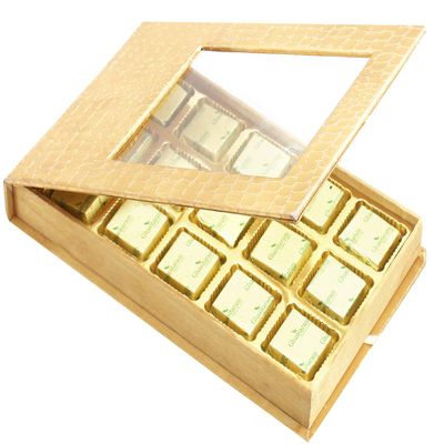 Ghasitaram Gifts Diwali Gifts Diwali Sugarfree Chocolates - Diwali Gifts - Sugafree Chocolates- Leather Finish 15 pcs Sugafree Chocolates Box