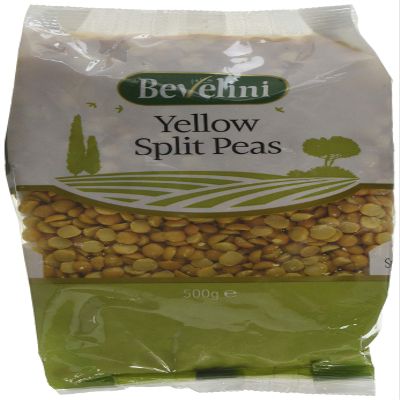 Bevelini Yellow Split Peas 500g - Dried Yellow Peas for Soups, Stews, Curries & Pease Pudding - High Protein & Fibre Plant-Based Pulses - Vegan & Vegetarian Friendly Pantry Essential