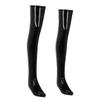 Alvivi Men's Patent Leather Thigh High Footed Stockings Clubwear Cosplay Costume Accessory Black L view 2