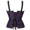 jutrisujo Corset Dress Sexy Skirt Set Gothic Outfits Costume Basquesr Victorian Purple Black 4XL view 3