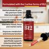Vitamin B12 Liquid Drops (3000 mcg) Made in UK by Nature Provides - Methylcobalamin + Adenosylcobalamin (50ml), High Strength, Bioactive, Vegan, Energy & Sleep Support, Sublingual, Like B12 injections view 2