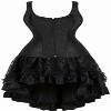 jutrisujo Corset Dress Sexy Skirt Set Gothic Outfits Costume Basquesr Victorian Black 3XL view 1