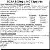 BCAA 500mg - 2:1:1-100 Capsules - 5g Per Serving view 2