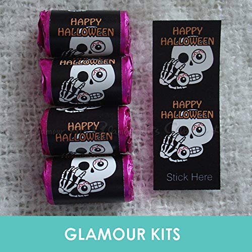 50 Happy Halloween MINI Love Hearts Sweets - Skull