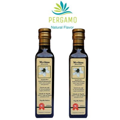 2 Pieces Mevlna 100% Natural Egyptian Black Cumin Oil 250 ml, Filtered, own Production