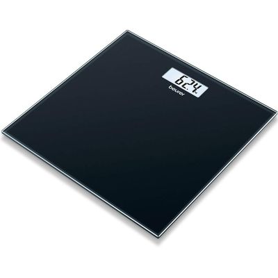 Beurer GS10 Digital Glass Bathroom Scale with Easy To Read Display, Black