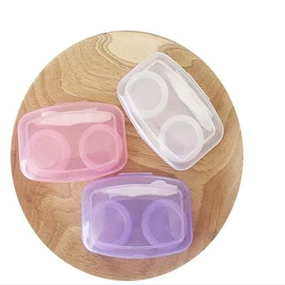 5 Pcs Contact Lens Cases Mini Travel Simple Contact Lens Box Container Holder with Tiny Mirror Tweezers Applicator and Solution Bottle