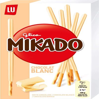 6X Mikado Italian White Chocolate Covered Biscuits Cookies Sticks 75g