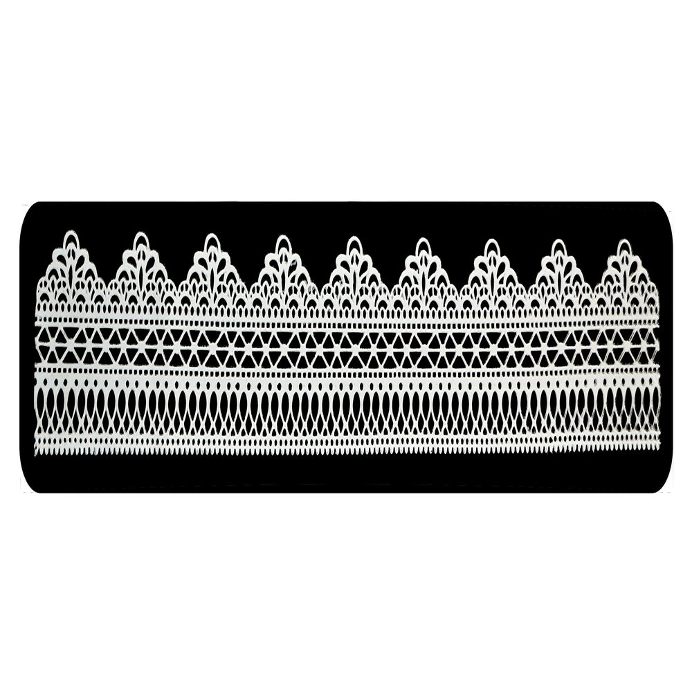 1 x Simply Heaven Edible Cake Lace 40 Colours Made from mat 38 (Black)