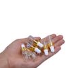 15Pcs Clear Essential Oil Bottles 1ml/2ml/3ml Tiny Glass Dropping Bottle Vials Refillable Aromatherapy Eye Dropper Bottle Cosmetic Sample Container Pot with Gold Cap and White Latex (3ml) view 2