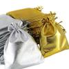 Brussels08 25 Pcs Sheer Organza Drawstring Pouches Samples Display Jewelry Bag Party Favor Wedding Candy Gift Bags Candy Wrap Bags for Festival Wedding Party Christmas Favor Gift Bags Golden view 1