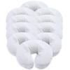 London Linens Premium Extra Thick 100% COTTON Flannel Massage Face Cradle Cover, Includes 10 pcs (White) view 1