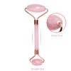 100% Rose Quartz Facial Roller Massager for Neck Eyes Neck Hand Back and Body Anti ageing Skin Tightening Tool Helps Promoting Blood Circulation view 4