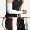 1 PC Elbow Guard for Men, Arm Protection Padded Gym Elbow Support Brace Compression Sleeve for Basketball, Baseball Sports (White, M) view 3