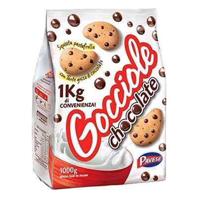 6X Barilla Pavesi Gocciole Italian Biscuits Cookies with Chocolate Drops 1000g