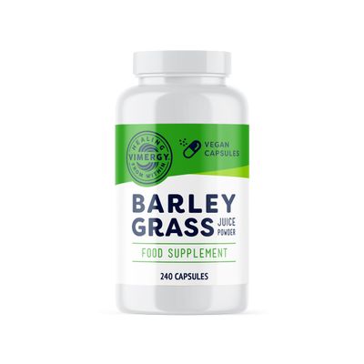 Vimergy USDA Organic Barley Grass Capsules, 30 Servings - Source of antioxidant - Contains Iron, Vitamin C, & Vitamin E - Non-GMO, Gluten-Free, Soy-Free, Vegan & Paleo - Daily Greens Booster (240 ct)