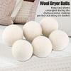 FTVOGUE 6Pcs Wool Dryer Balls Natural Fabric Laundry Drying Balls view 3