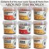 Nature Kitchen Caribbean Spice Gift Set, 9x Gourmet Seasoning & Herb Pots with Recipe Card, Includes Jerk, Jammin Jamaican, Scotch Bonnet, Caribbean Fish, Paprika, Ginger & More view 2