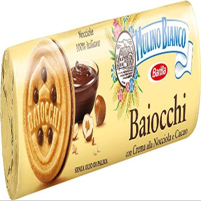 3X Mulino Bianco Baiocchi Tube Chocolate reigel Biscuits with Chocolate 168g