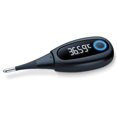 Beurer OT30 Digital Basal Thermometer with Bluetooth Data Transfer and Pregnancy Planning App, Displays Results in 3 Minutes, Suitable for Oral or Vaginal Use