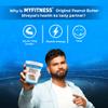MYFITNESS Peanut Butter Original Smooth Non-GMO Gluten-Free No Preservative All Natural Ingredient High Protein Made with American Recipe (510 Gm) view 2