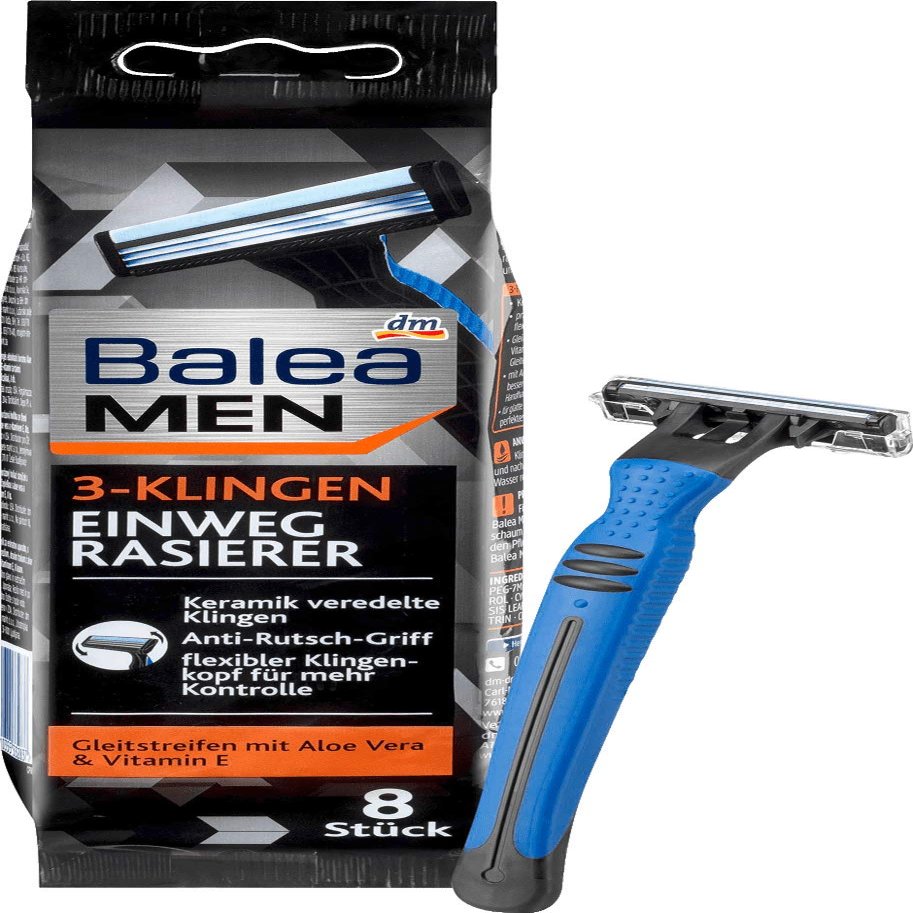 Balea Men Disposable Razors 3 Blades Pack of 8