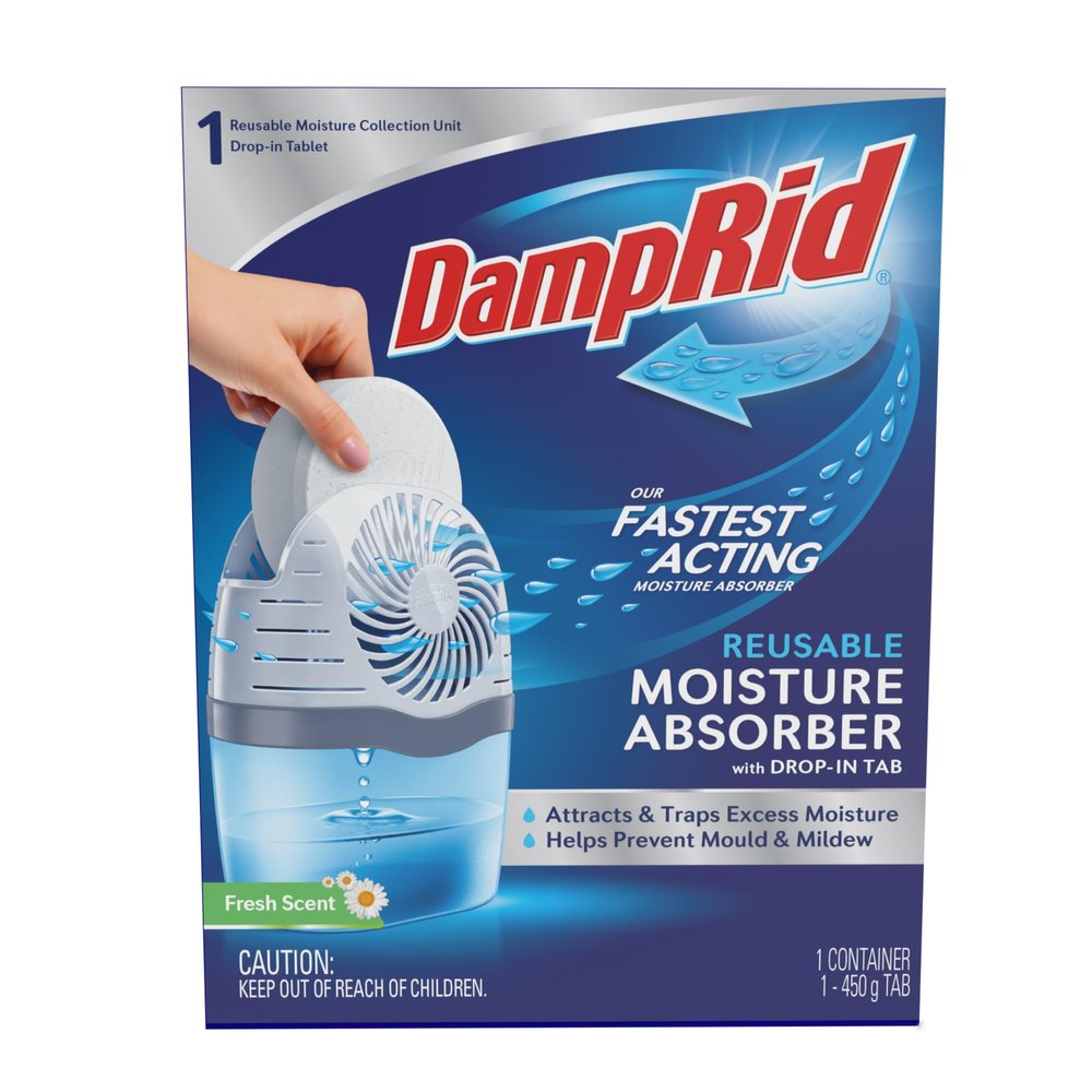 DampRid Fresh Scent Drop-in Tab Moisture Absorber Starter Kit, 1 Count