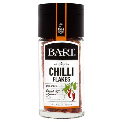 Bart Chilli Flakes are Perfect for Soups, Pizza, Noodles and Pasta Dishes with Innovative Spoonkler Cap - Herbs and Spices - 27g Jar
