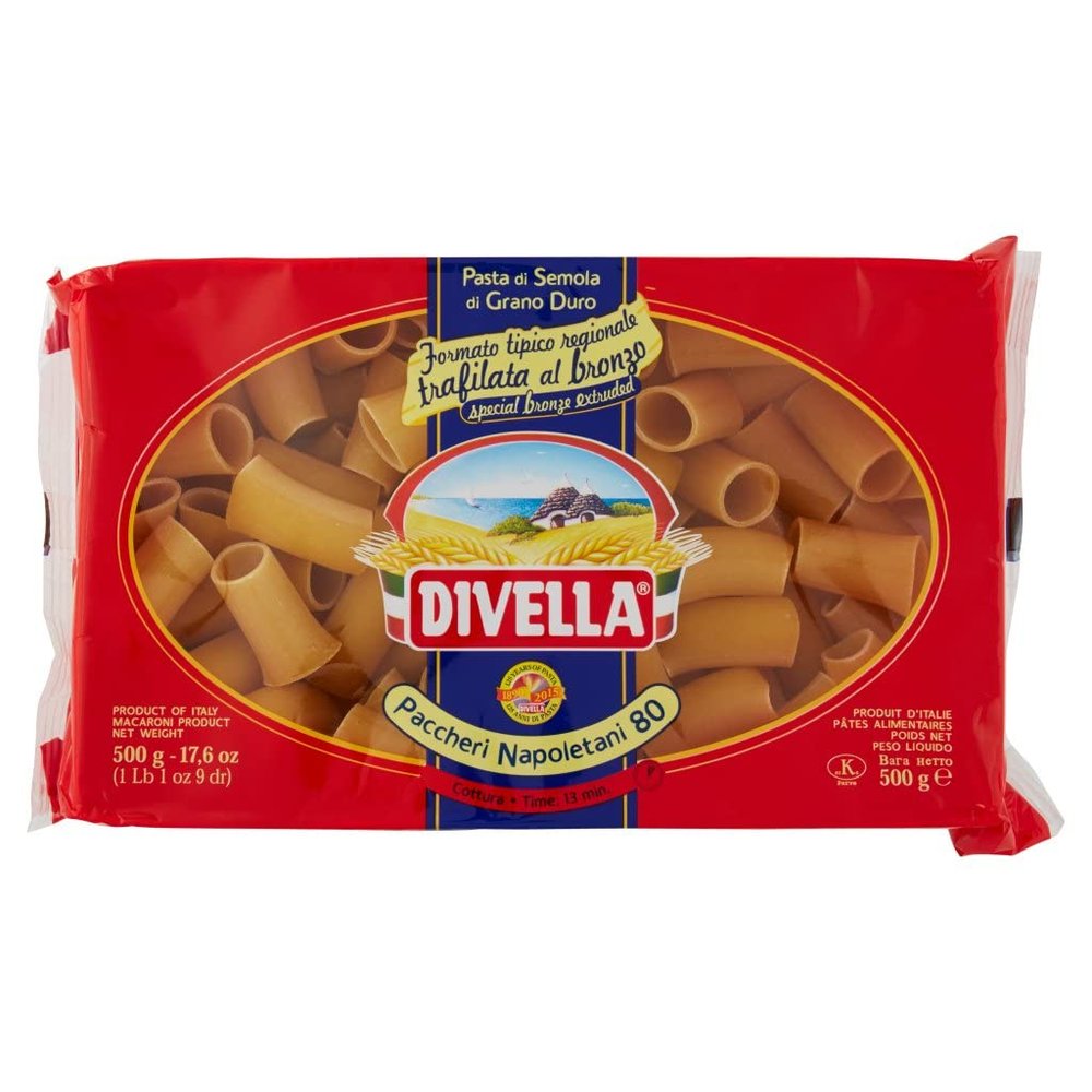 10x Pasta Divella N 80 Paccheri Napoletani Italian Pasta 500g