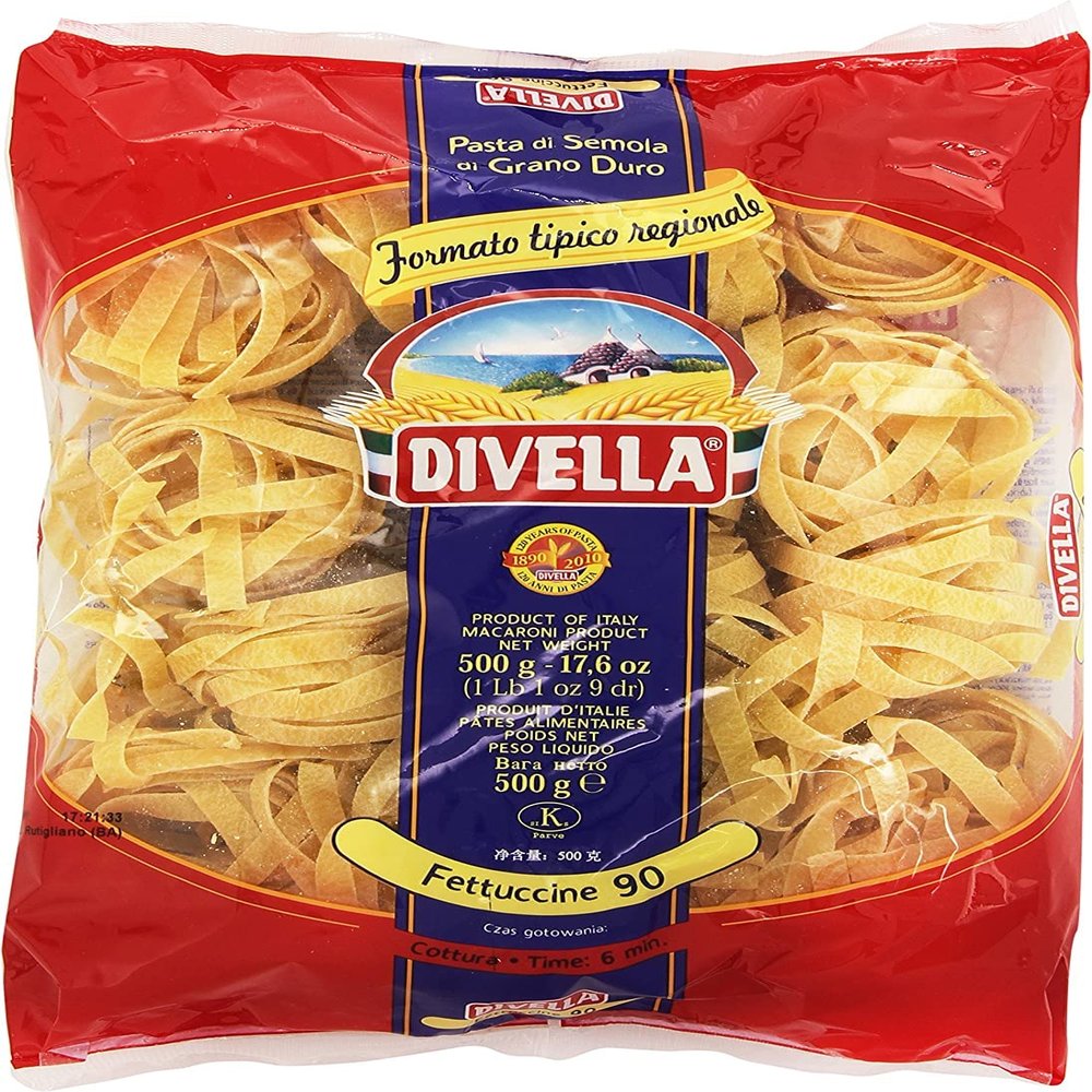 10 x Pasta Divella 100% Italian N 90 Fettuccine 500 g