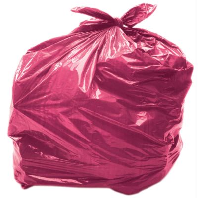 100 x Red 90L Medium-Duty (28 Micron / 112 Gauge) Alina Coloured Refuse Sack / Polythene Dustbin Liner / Plastic Bin Bag / 90 Litre Red Garbage Bag (100 Sacks)