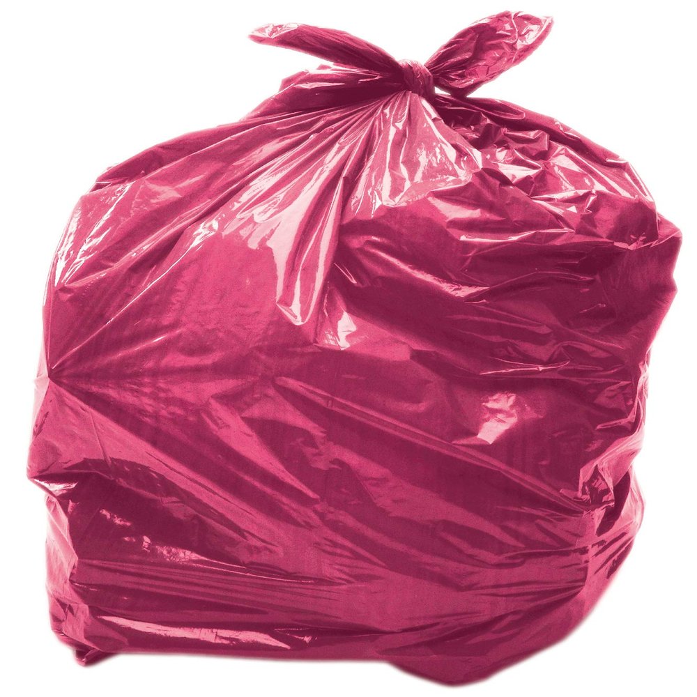 100 x Red 90L Medium-Duty (28 Micron / 112 Gauge) Alina Coloured Refuse Sack / Polythene Dustbin Liner / Plastic Bin Bag / 90 Litre Red Garbage Bag (100 Sacks)