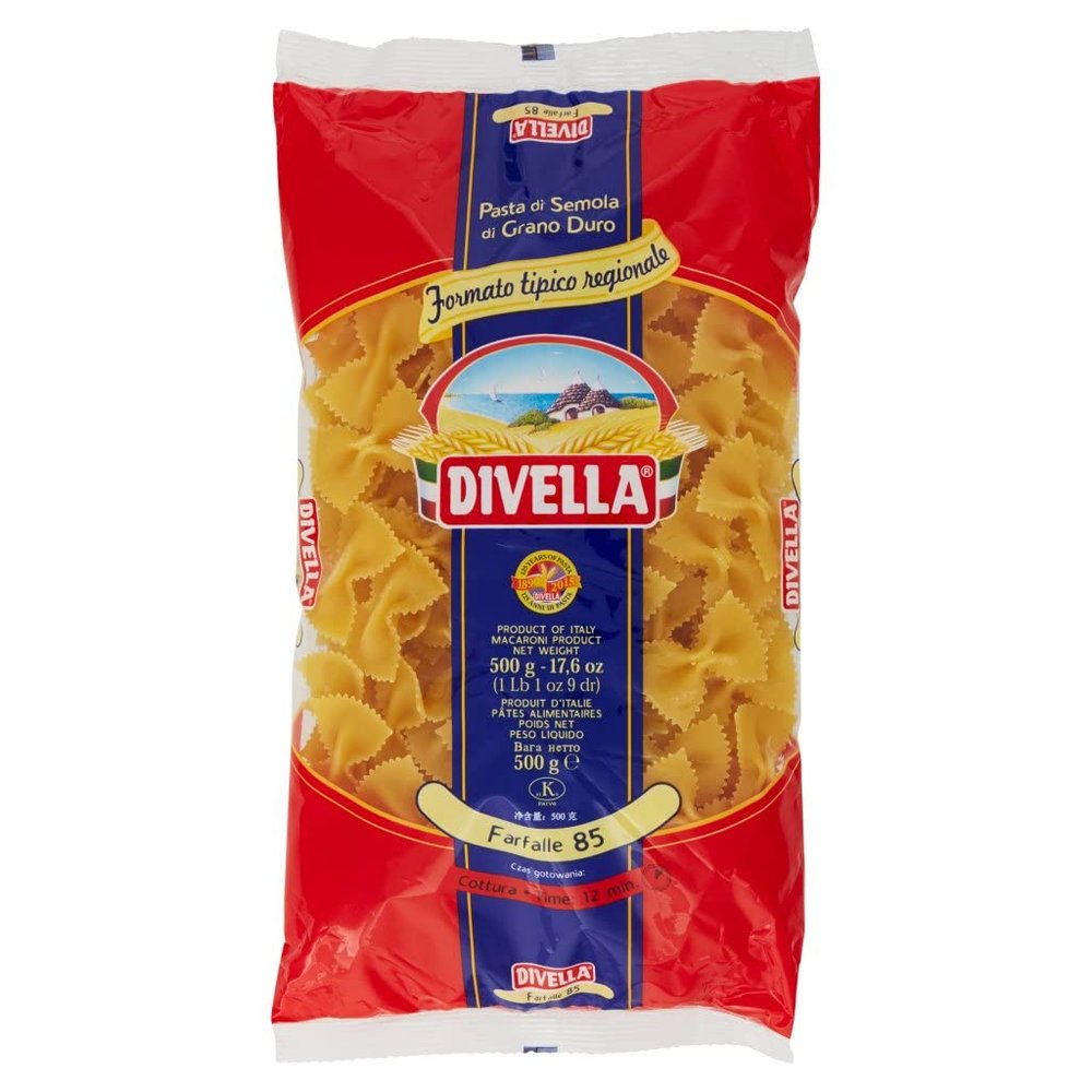 10x Pasta Divella No. 85 Farfalle Italian Pasta 500g