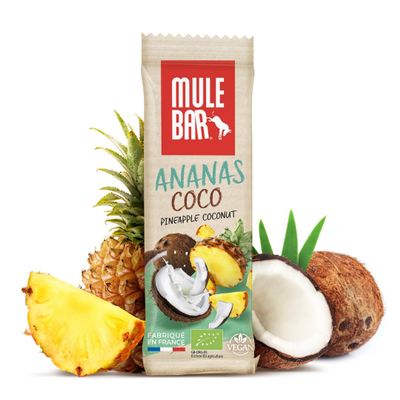 Organic and plant based Pineapple coco and goji berries energy bar