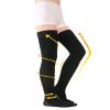 TOFLY Thigh High Compression Socks for Women & Men, Closed Toe 15-20mmHg Graduated Medical Compression Stockings with Silicone Band, Opaque Support Stockings for Varicose Veins, Edema, DVT,Black M view 1
