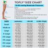 TOFLY Thigh High Compression Socks for Women & Men, Closed Toe 15-20mmHg Graduated Medical Compression Stockings with Silicone Band, Opaque Support Stockings for Varicose Veins, Edema, DVT,Black M view 2