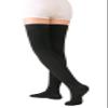 TOFLY Thigh High Compression Socks for Women & Men, Closed Toe 15-20mmHg Graduated Medical Compression Stockings with Silicone Band, Opaque Support Stockings for Varicose Veins, Edema, DVT,Black M view 3