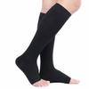 TOFLY Knee High Compression Stockings, Open-Toe, Firm Support 15-20mmHg Opaque Maternity Pregnancy Compression Socks, Ankle & Arch Support, Swelling, Varicose Veins, Edema Black S view 2