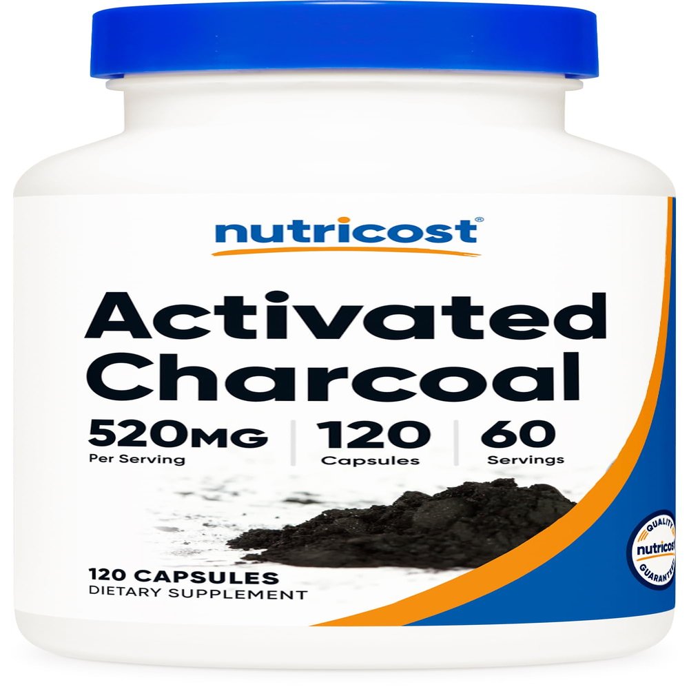 Nutricost Activated Charcoal 120 Capsules - High Quality Activated Charcoal Powder, Non-GMO, Gluten Free
