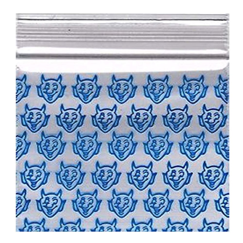200-1.25" x 1.25" 125125 Small Devil Design Tone Zipper Lock Baggies Craft Resealable Plastic Baggy 2 Mil Zipper Poly Bags