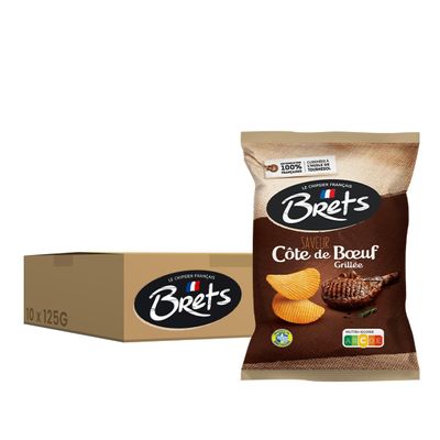 Bret's Chips Rib Flavour 10 Packets 125g