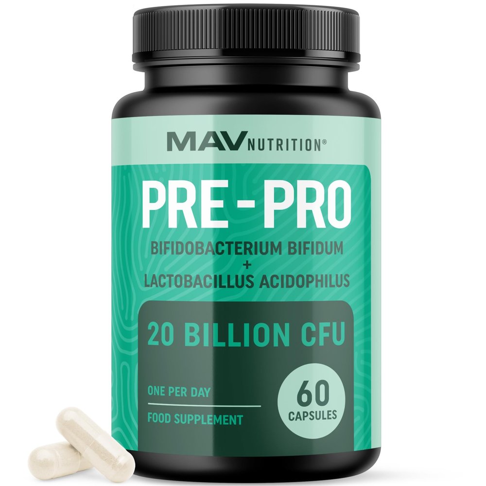Probiotic and Prebiotic Capsules | Synbiotic Gut Health & Bloating Support for Women & Men | Enzymes with Pre and Probiotics for Gut Health Supplements | 20 Billion CFU | Non-GMO, Vegetarian | 60 Ct